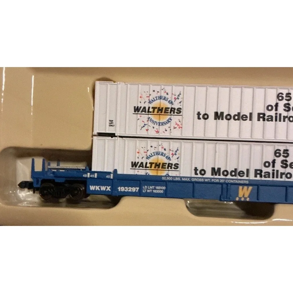Walthers N Scale 949-2 SA Double Stack Container‎ Flat Car 193297
